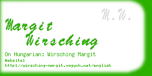 margit wirsching business card